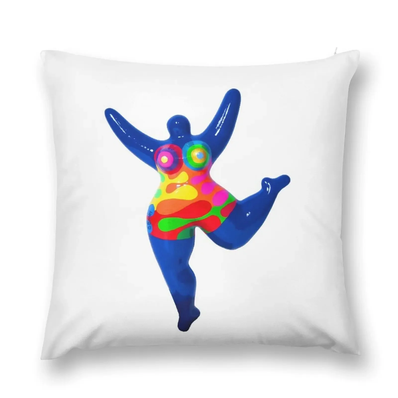 Синяя наволочка Nana Biriney-tribute to Niki de Saint Phalle декоративные подушки для кровати