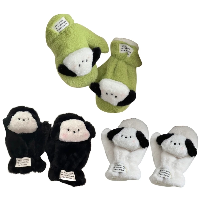 

Перчатки на подкладке, лыжные варежки, зимние толстые варежки, грелки для рук, женская милая ручная одежда