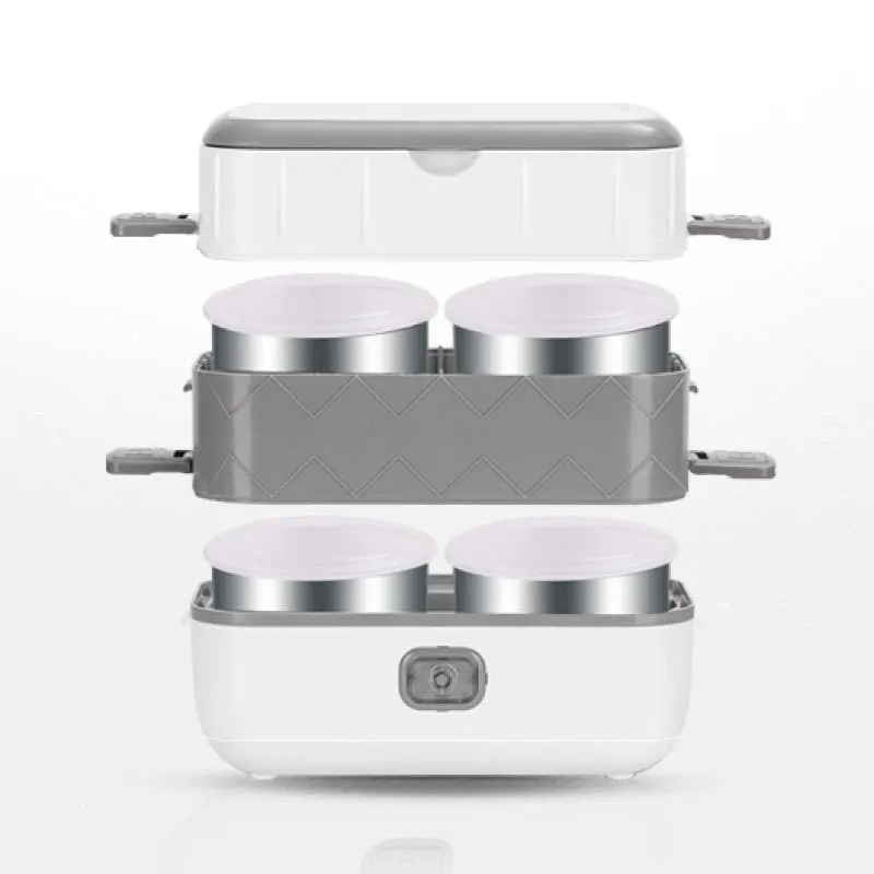 

Heated Container Portable Electric Electrical Double-layer Heating Lunch Box In A Hot Meal Boxes Small Logo Gift