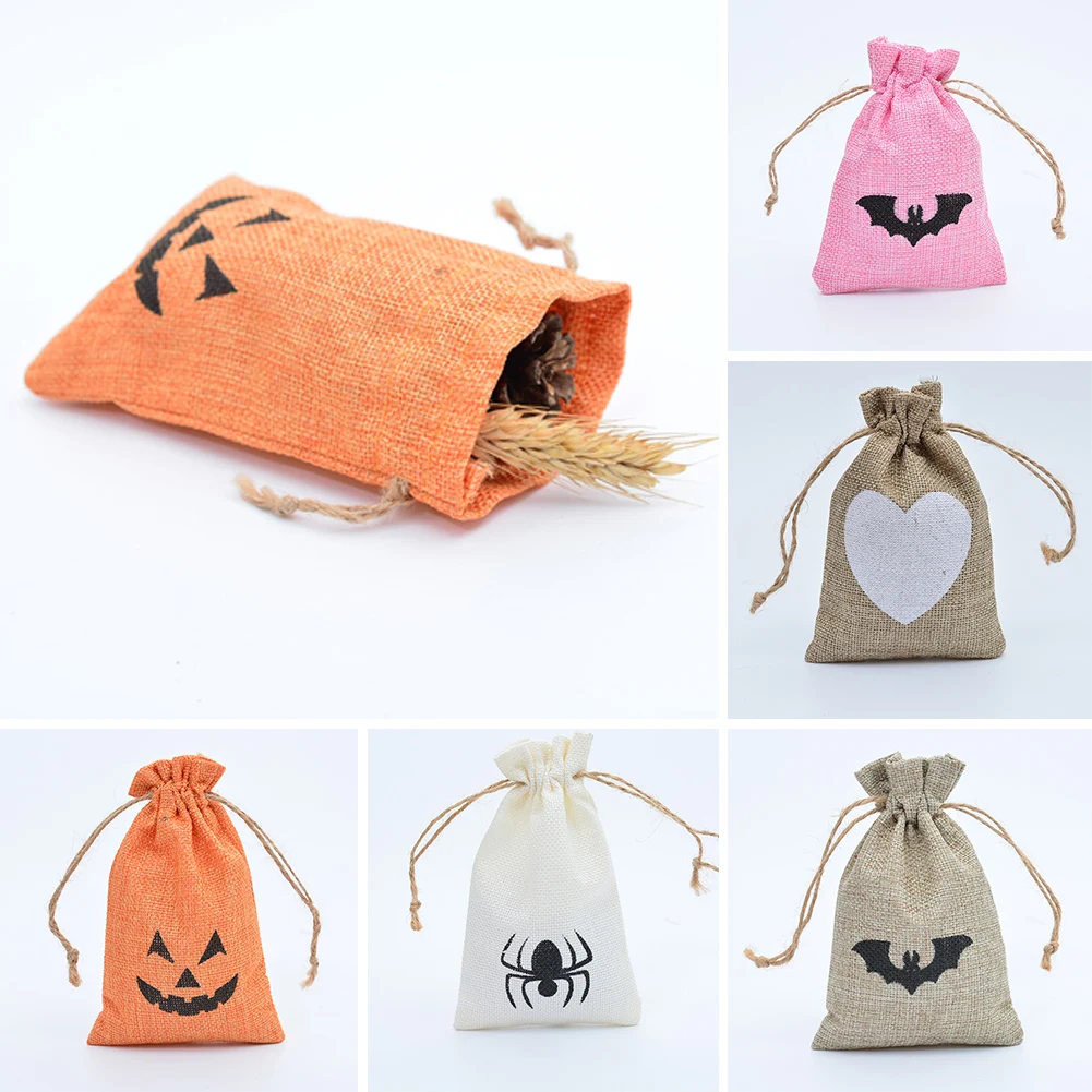 

Packaging Gift Bag Halloween Party Decoration Supplies Packing with String Bag Decoration Drawstring Pouch