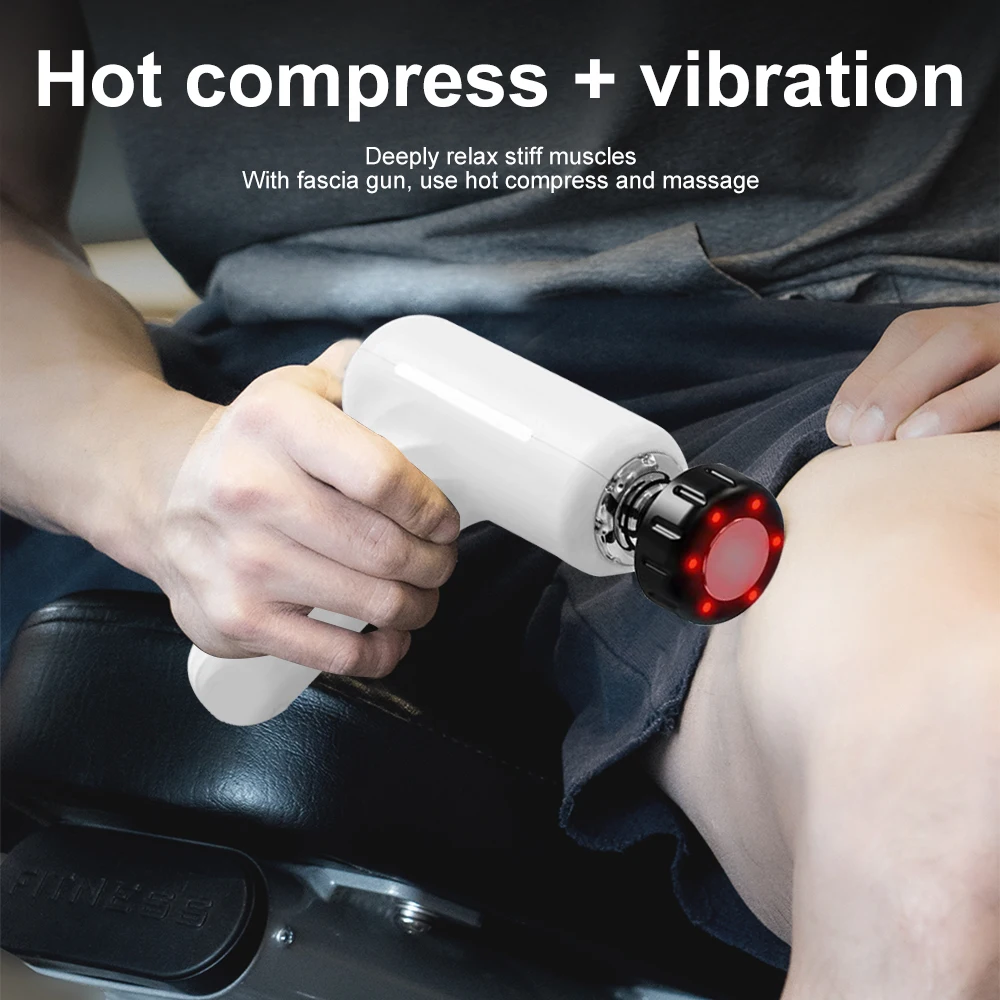 

Fascia Massage Gun Hot Cold Compress Muscle Relaxation Relieve Fatigue Machine Mini Size Massage Gun Head For Home