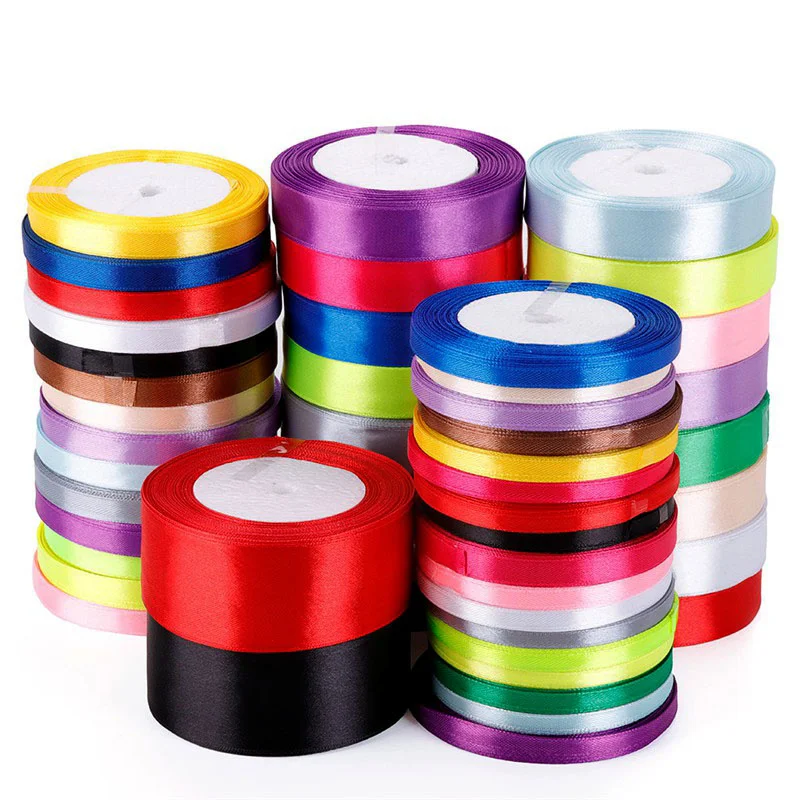 

Handmade DIY Ribbons Fabric Wedding Crafts Christmas 6mm 10mm 15mm 20mm 25mm 38mm 50mm Ribbon Sewing Clothing Gift Bows Decor