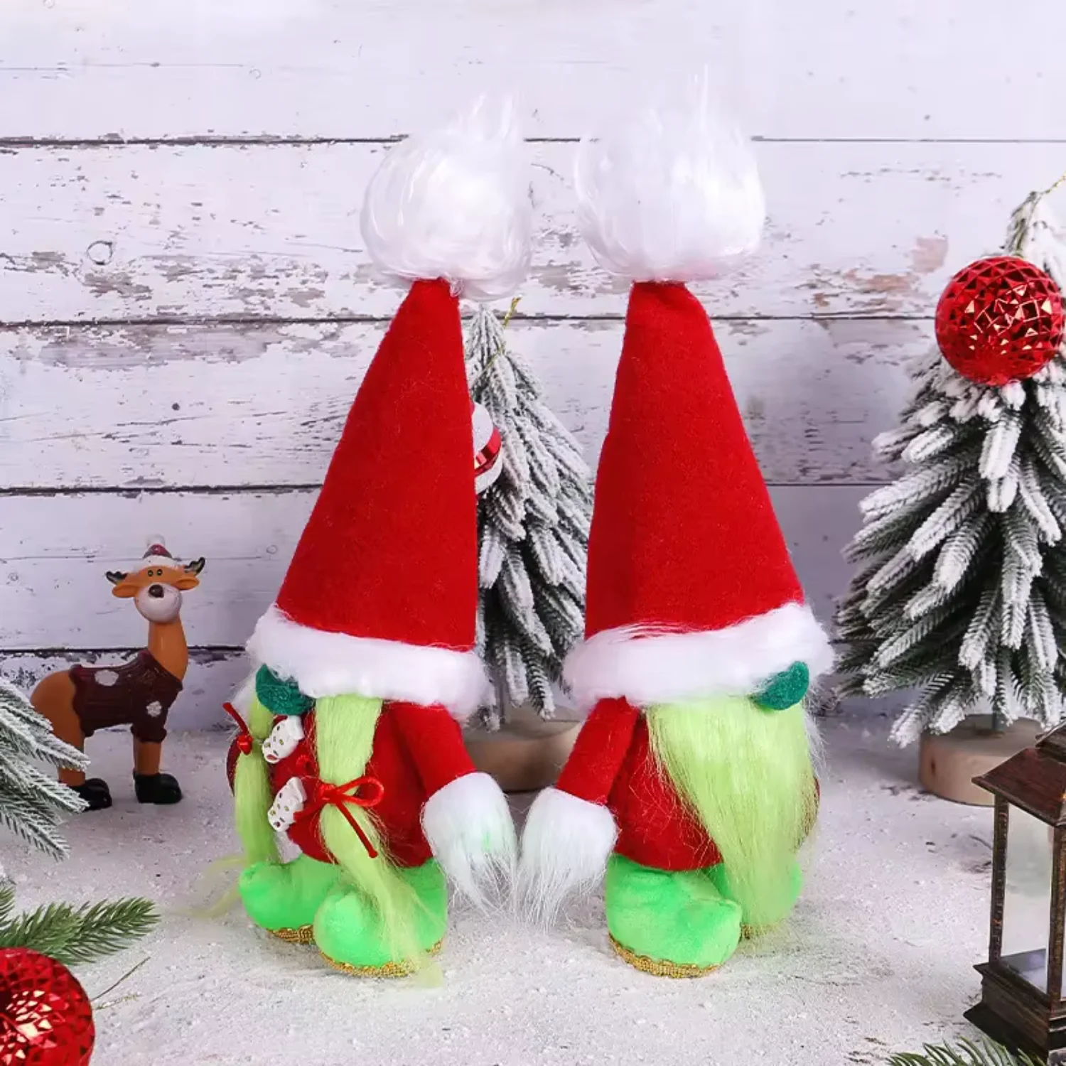 Дешевая оптовая продажа Grinch безликая стоящая рождественская кукла модная