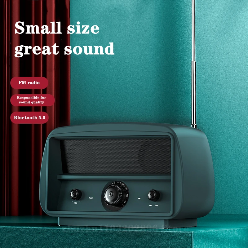 

2022 new outdoor home creative JY-68 wireless retro bluetooth speaker portable stereo card antenna radio caixa de som bluetooth