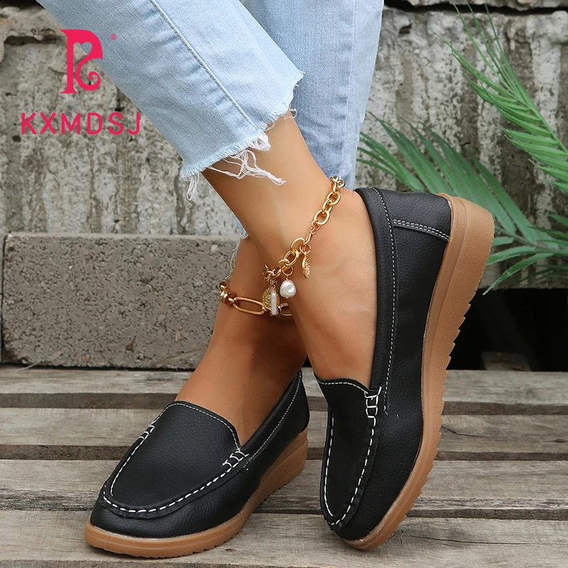 

2022 New Flat Shoes for Women Fashion Ladies Round Toe Shallow Wedges Casual Shoes Comfort Office Working Loafers Shoes Zapatos