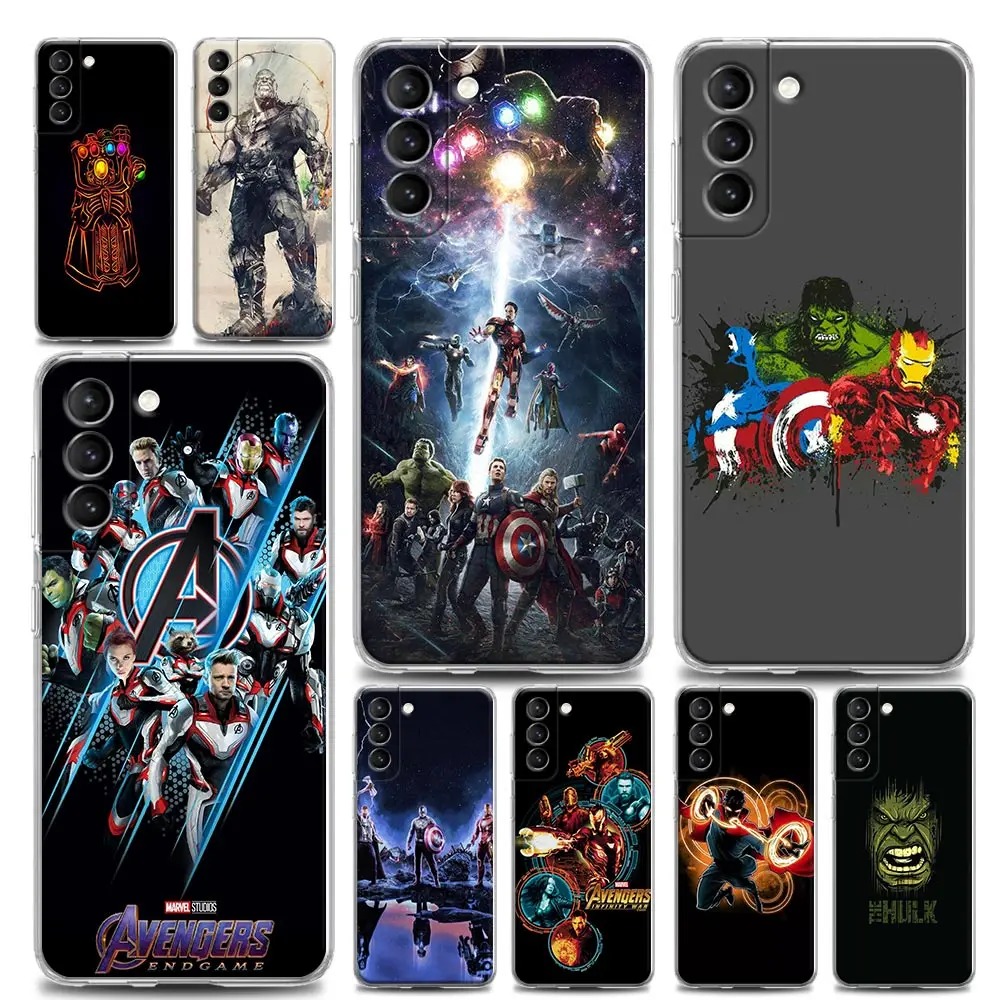 

Clear Phone Case for Samsung S9 S10e Plus S20 S21 Plus Ultra FE 5G M51 M31 S M21 Case Soft Silicone CoverMarvel Avengers Anime