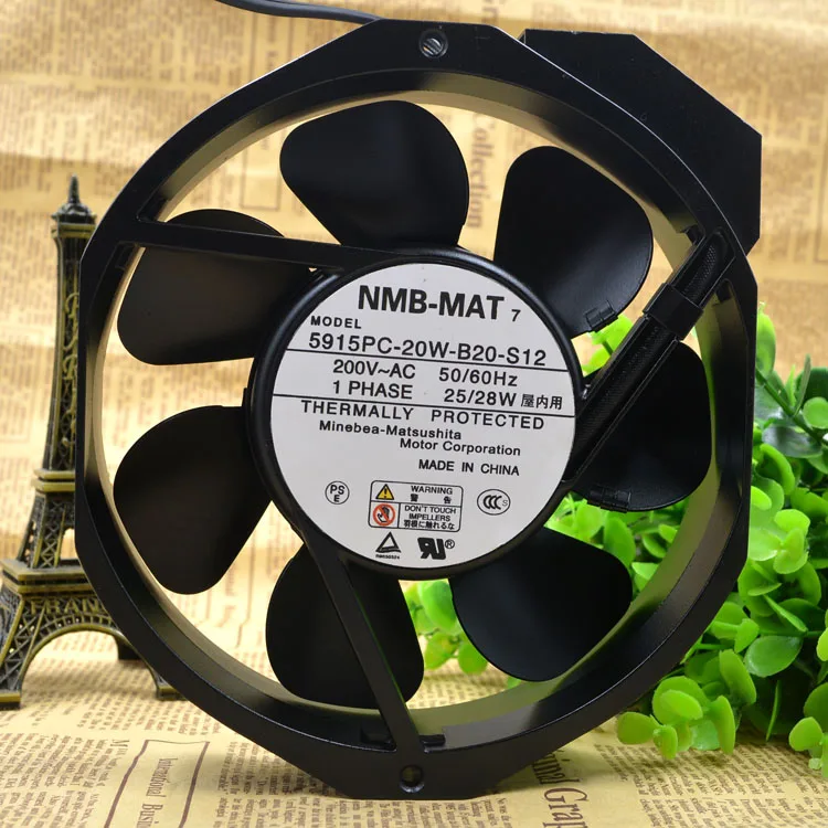 Фото НОВЫЙ ОРИГИНАЛЬНЫЙ 5915PC-20W-B20-S12 200 В 17238 172*38 мм ОХЛАЖДАЮЩИЙ ВЕНТИЛЯТОР №2