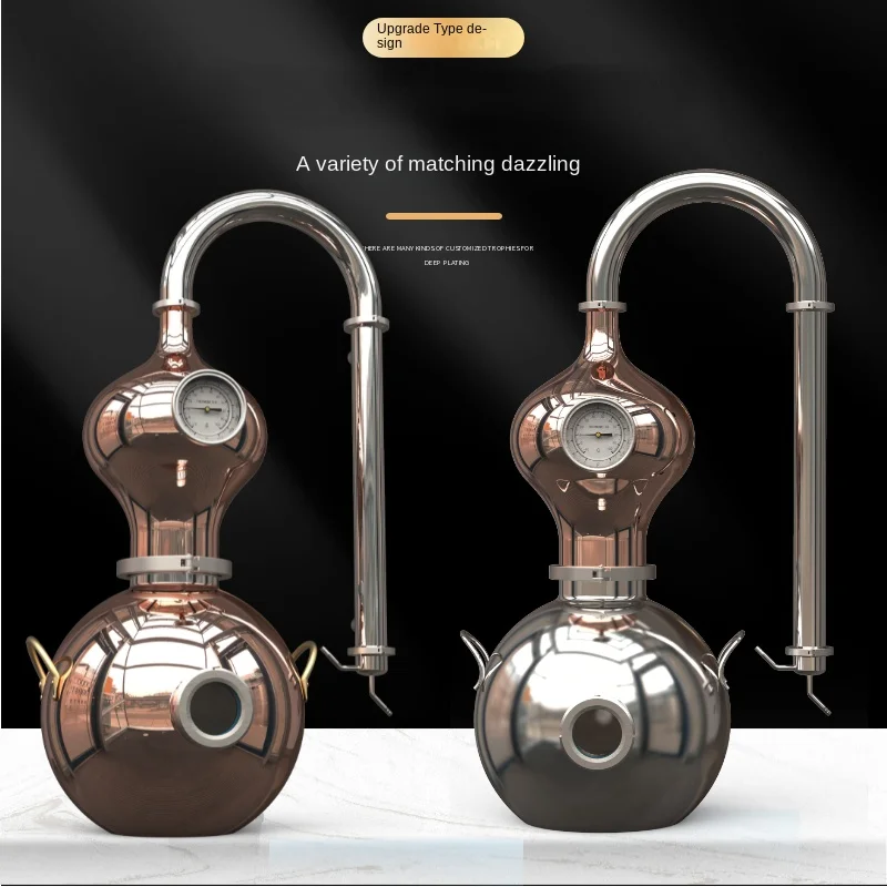 

Red Copper Household Pure Dew Essential Oil Machine Pure Copper Distillator Liquor Foreign Wine Whiskey Wine-Making