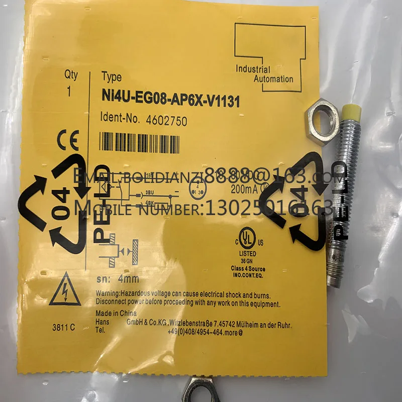 Новый датчик приближения NI4U-EG08-AP6X-V1131 AN6X-V1131 Гарантия один год