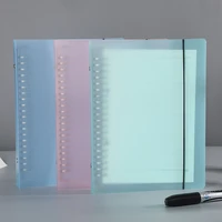 transparent a5 b5 binder notebook cover with rope loose leaf spiral note book cover book shell school office stationery supplies