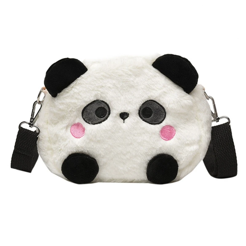 

2023 New Literary Shoulder Bag Cartoon Panda for Cross Body Messenger Bag Plush Handbag Gift for Mother's Day Valentine's Day