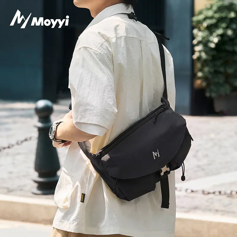 Фото Сумки-мессенджеры MOYYI с откидной крышкой для мужчин, легкие повседневные сумки через плечо для активного отдыха, водонепроницаемые, из оксфордской ткани, для поездок на работу №1