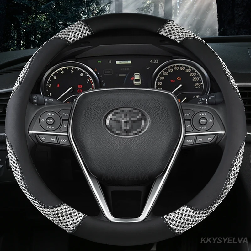 Автомобильный чехол на руль 38 см 15 дюймов для Toyota Camry Corolla Axio Altis Rav4 4runner C-HR Fortuner Harrier