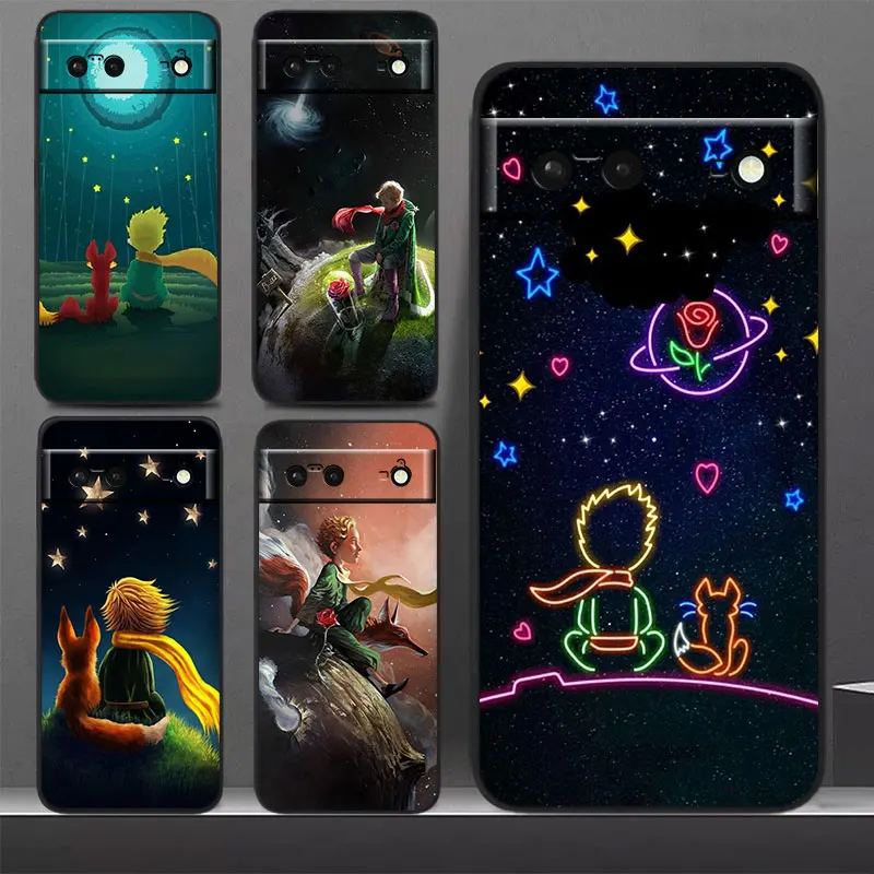 

Cute little prince Phone Case For Google Pixel 7 Pro 6 Pro 6A 5A 5 4 4A XL 5G Black Soft Cover Fundas Cover