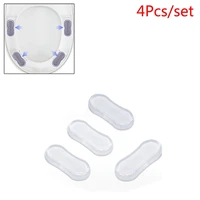 4pcs toilet seat bumper pads home hygienic replacement parts bathroom universal silicone strong adhesive protective