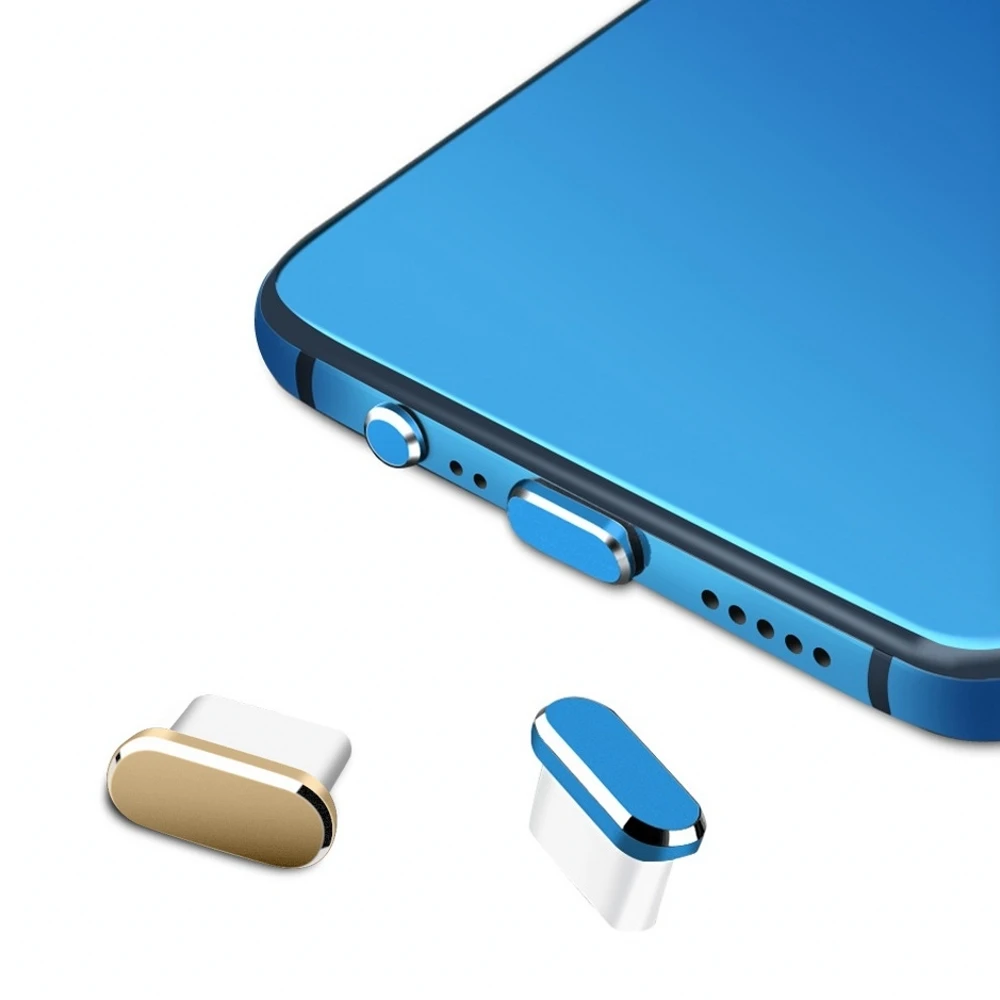 2Pcs Suitable for Type-C data port USB dust plug Mobile phone charging Power hole Metal |
