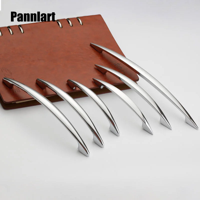 

Pannlart Modern Simple Chrome Cabinet Door Handles Drawer Knobs Kitchen Cupboard Wardrobe Door Pulls Fashion Furniture Hardware