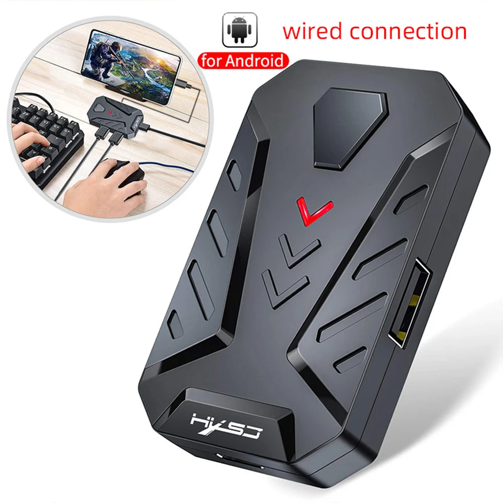 

Portable Keyboard Converter Android System Game Converter Plug And Play Gamepad Mouse & Keyboard Converter Wired Plug And Play