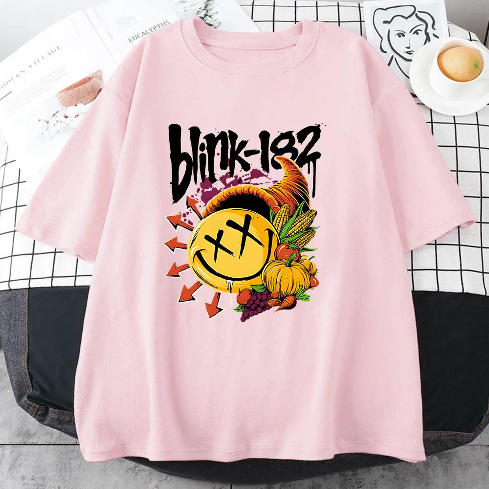 

Punk Band Rock Music Blink-182 T Shirts Women/men Manga/Comic O-neck T-shirts 100% Cotton Tshirts Handsome Anime Graphic Fashion