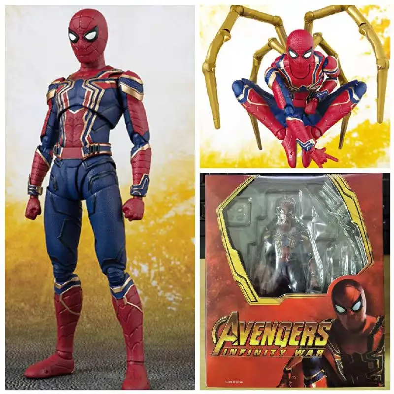 14cm Shf Avengers Spider-man Action Figure Upgrade Suit Ps4 Game Edition Spiderman Pvc Collection Model Birthday Gift For Kids