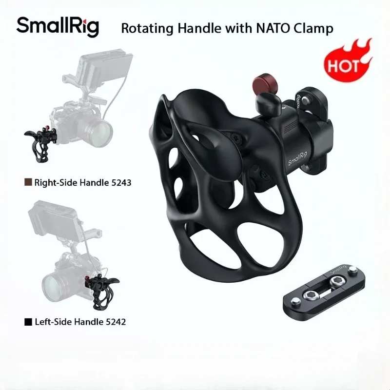 Фото Вращающаяся правая/левая рукоятка SmallRig 5243 с креплением NATO, серия Liquid Handgrip серии ImageGrip для камер Sony в кейджах №1