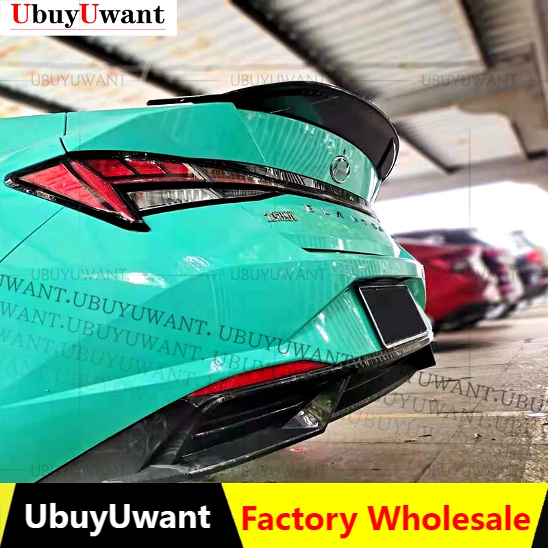 

For Hyundai Elantra Avante CN7 2020 2021 ABS Modified Rear Wing Original Style Without Perforation Exterior Auto Parts Spoiler