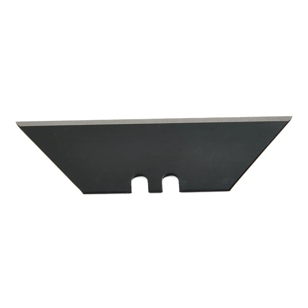 

10pcs 60*18mm Trapezoidal Blade 60# Carbon Steel Black/silver Replacement Blade Non-porous Two Groove Art Craft Cutter Accessory
