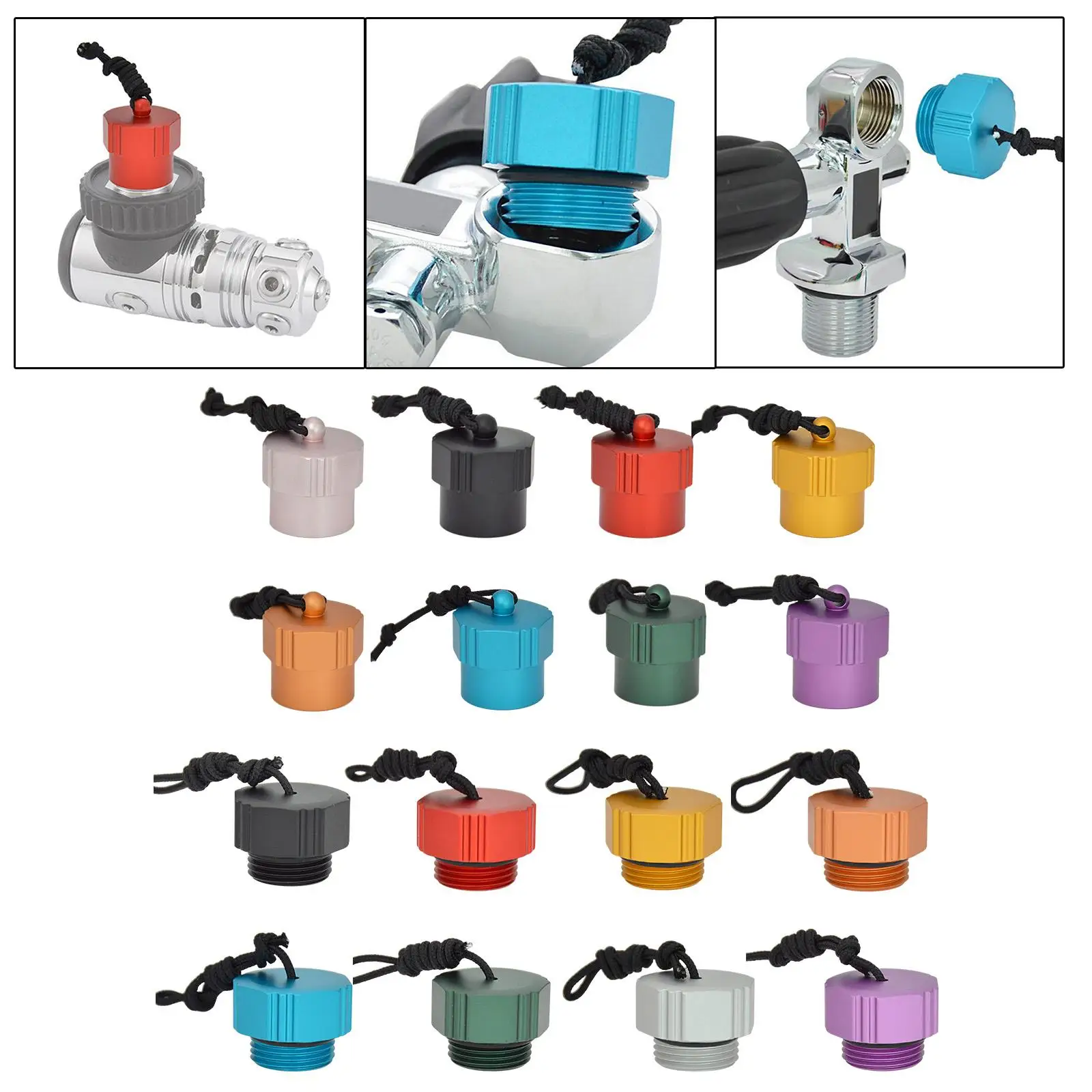 

Diving Dust Cap Protector Outdoor Sturdy Swimming Pool Accessories Din Tank Valve Cover Dust Plug for Din Scuba Tank Valve