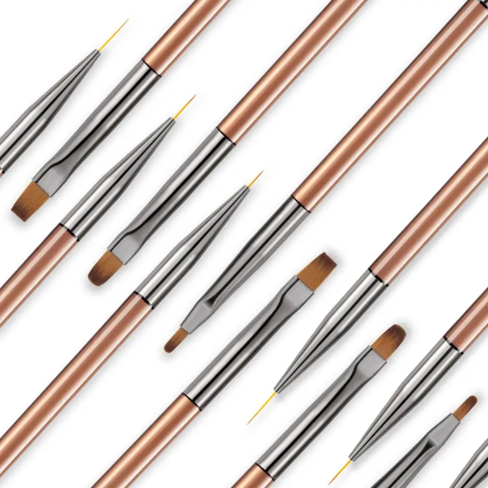 

Двусторонняя ручка для придания формы ногтям, длительное использование, кисть для маникюра, аксессуары для маникюра, круглая головка, искус...