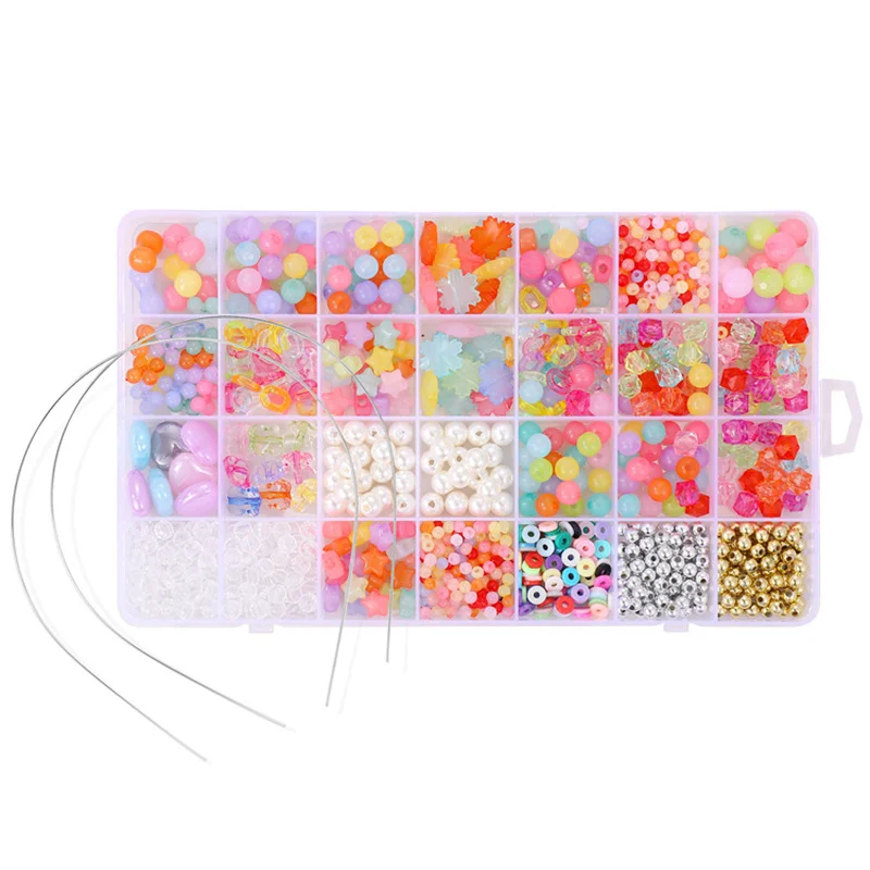 DIY Jewelry Making Kit for Toddlers Beads Toys Make Hairband Necklaces Bracelets Rings Art Crafts Creativity Toys for Girls Boys