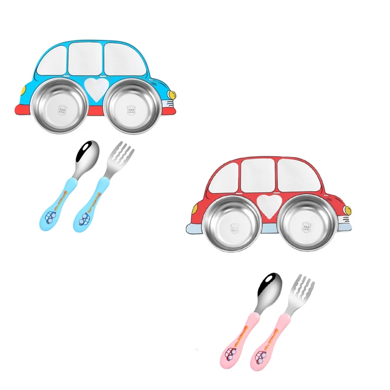 

Детский Ланч-бокс, детская тарелка, Ланч-бокс из нержавеющей стали, набор столовых приборов