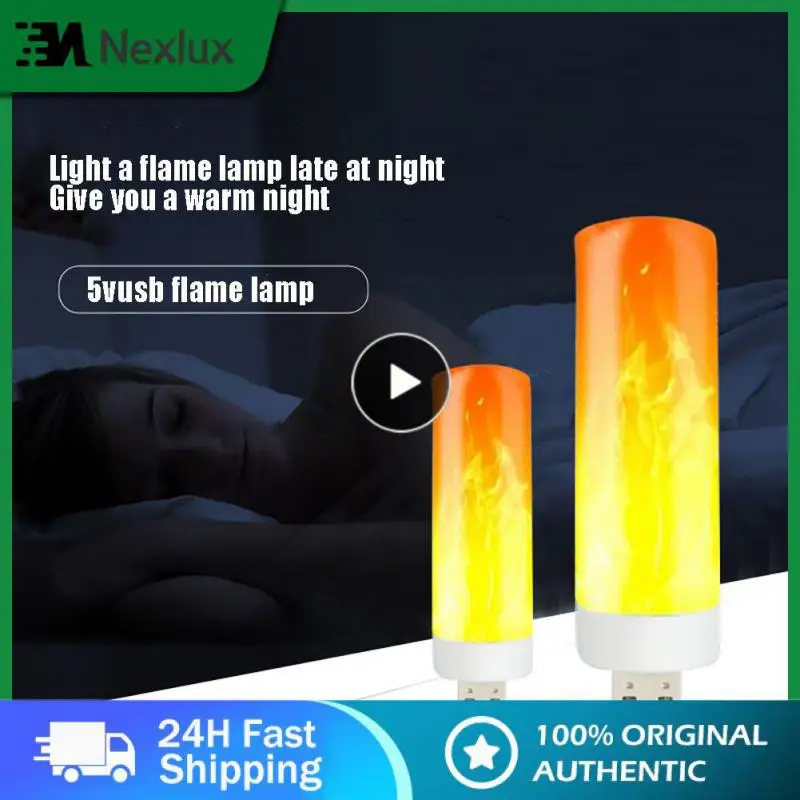 

5/8/10PCS Candle Lamp Outdoor Portable Usb Flame Light Flame Dynamic Lamp Plastic Mini Flame Lamp Usb Light Usb Nightlight