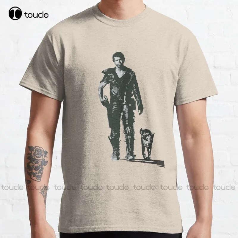 

Новая классическая футболка Mad Max - The Road Warrior с постером на заказ, хлопковая футболка, рубашки для волейбола, индивидуальные рубашки для подростков унисекс Aldult