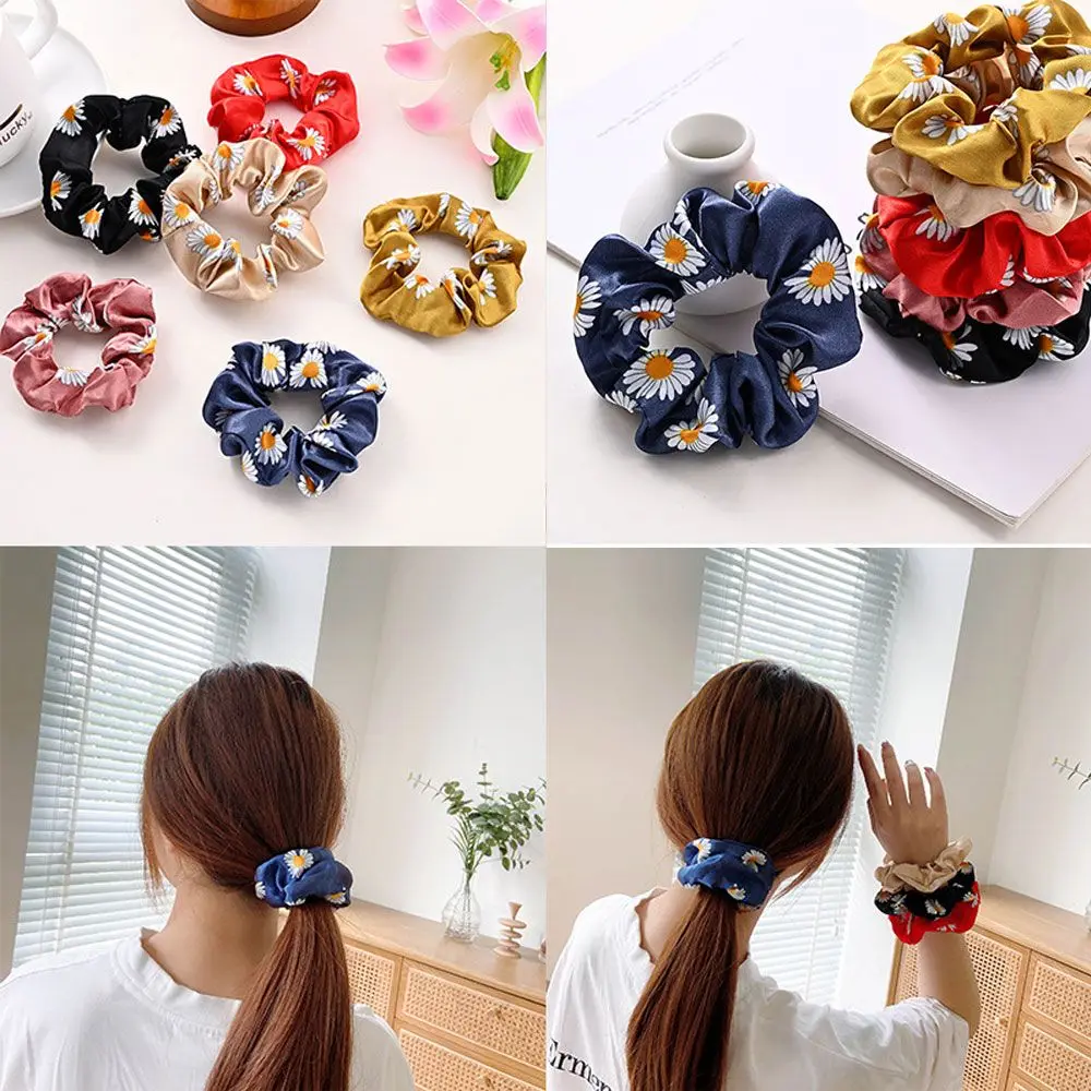 

Fashion Daisy Flower Headwear Ponytail Rubber Band Hair Tie Hair Rope Scrunchies