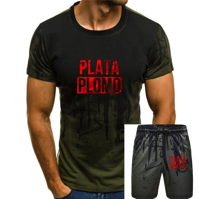 

Men Casual Shirts Pablo Escobar Silver Or Lead Plata O Plomo Men Crewneck Short Sleeve T Shirt Fashion Adult