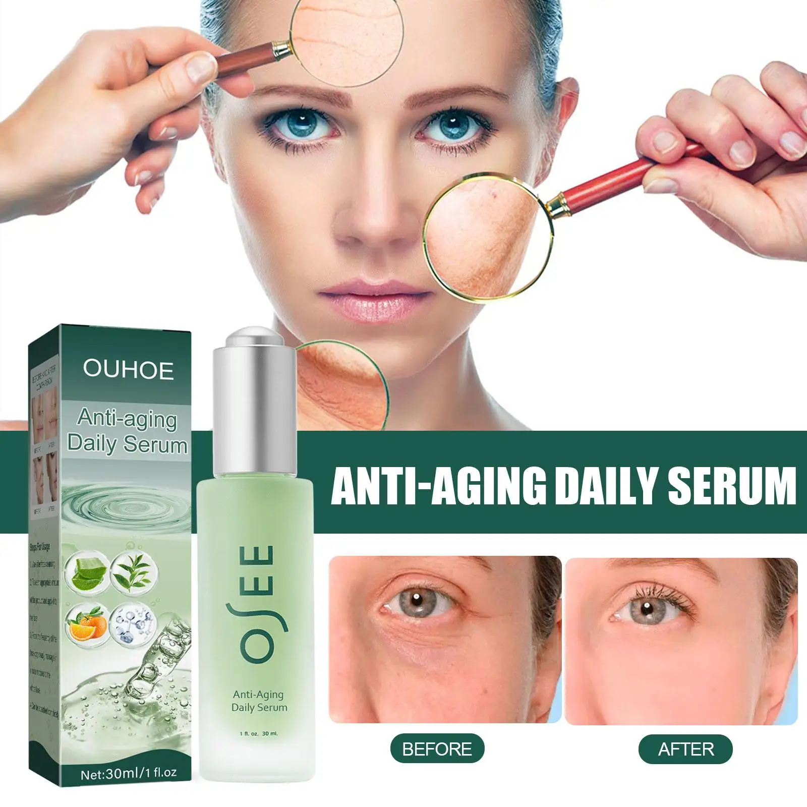 3/10PCS OSEE Advanced Deep Anti-wrinkle Serum Anti Aging Daily Serum Improve Fine Lines Lifting Shrink Pores Moisturize SkinCare