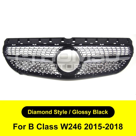 2015-2018 B класс W246 Алмазная решетка для B класс B180 B200 B250 B220 W246 Panmerica решетка передний бампер черный серебристый гриль