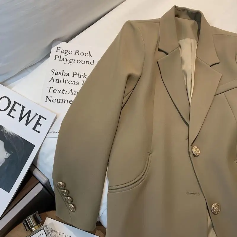 High-end Luxury Designer Clothing Long Sleeve Blazer Women Suit Korean Fashion Spring Autumn Jacket Tops Slim Fit Office Ladies