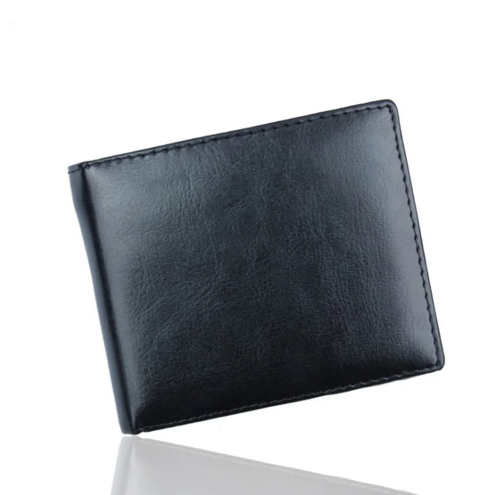 Mens RFID Blocking Soft Leather Wallet Card Holder With ID Window Multi-slots Bank Business Case Cover Black Purse | Багаж и сумки