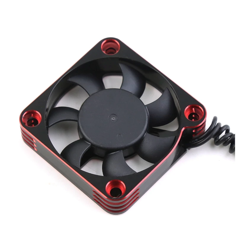 

50Mm 10000RPM Metal Motor Cooling Fan JST Plug For 1/5 1/6 1/8 RC Car Motor Black+Red