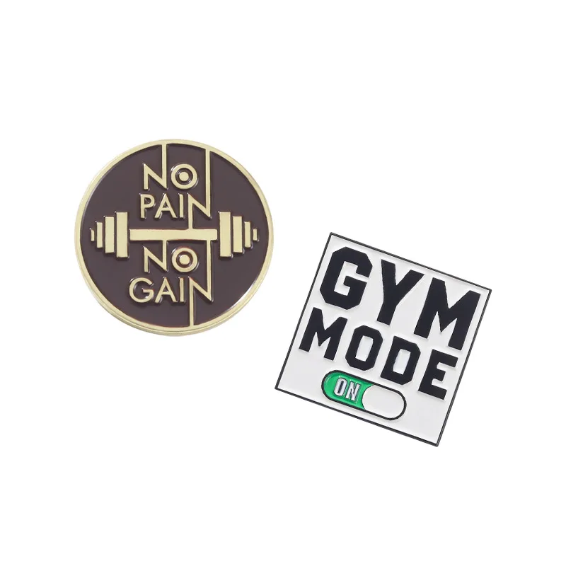 

Gym Mode Pins No Pain No Gain Pins Geometric Pins Accessories Clothing Backpack Alloy Brooch Enamel Lapel Pins Badge Wholesale