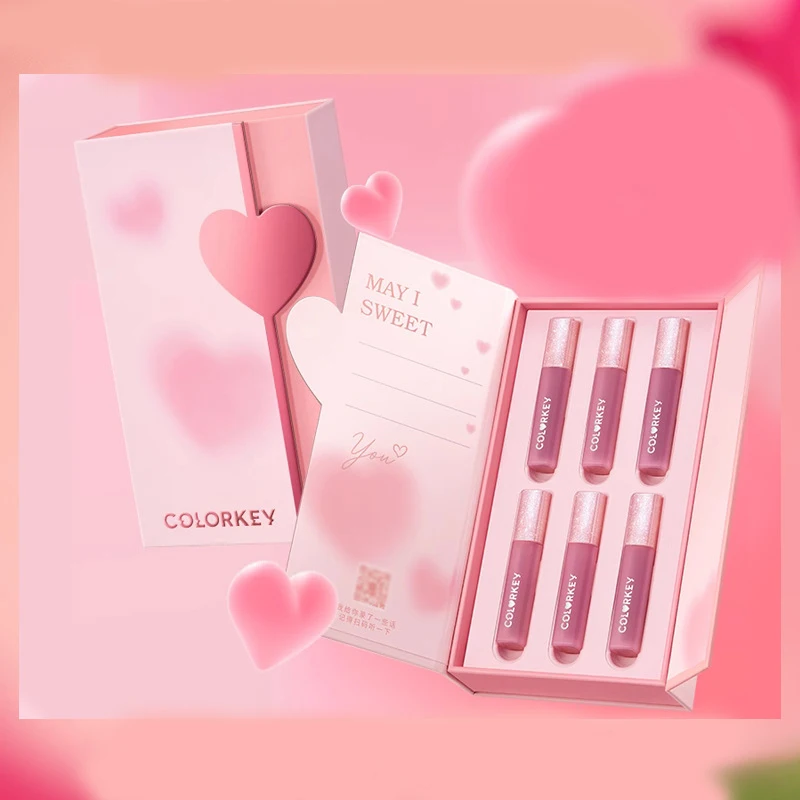 

Colorkey Mini Lip Glaze 6pcs Tanabata Lipstick Mini Lip Gloss Gift Box