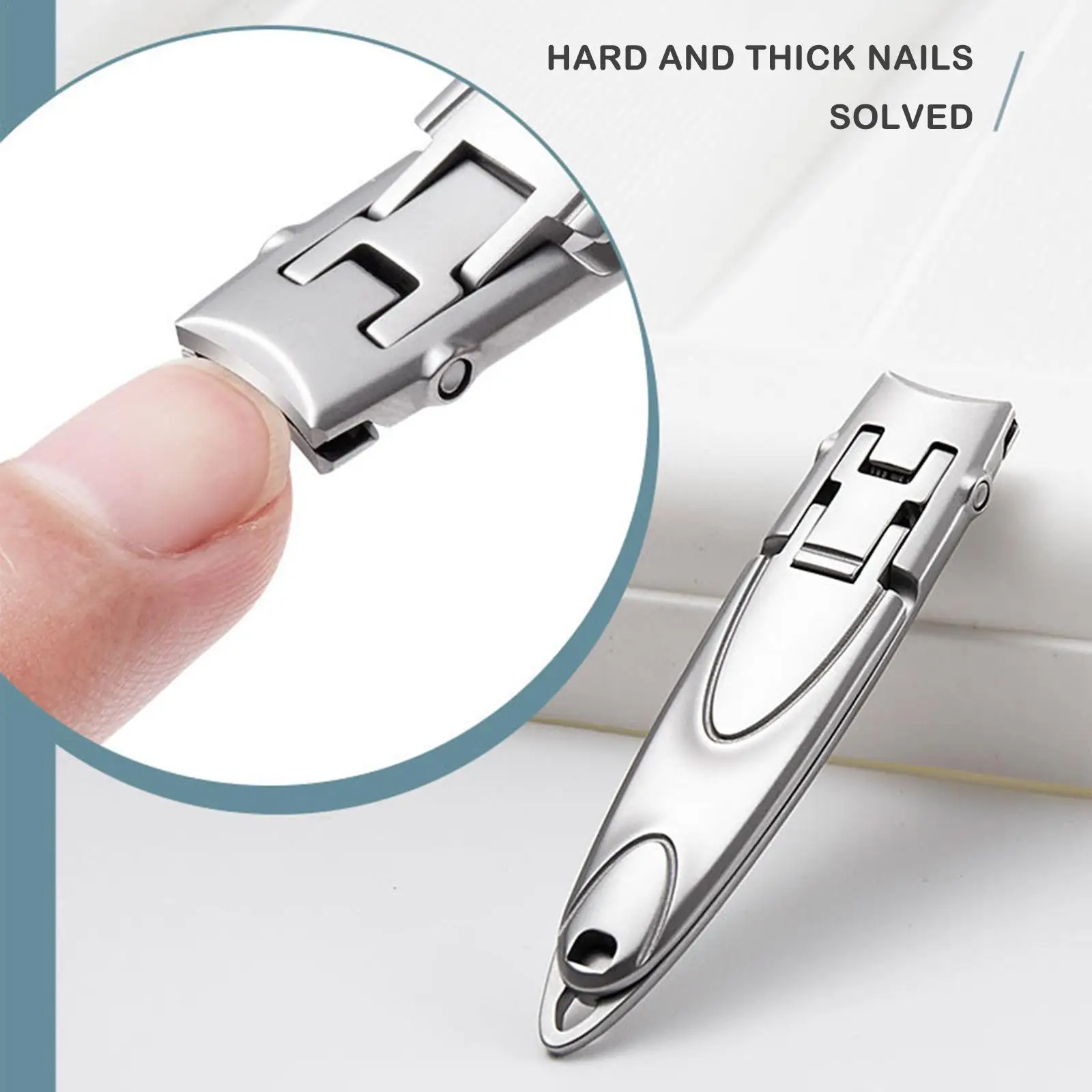 

Ультратонкие 5 мм портативные кусачки для ногтей из нержавеющей стали, антибрызговая машинка для стрижки ногтей, триммер для ногтей, ножниц...