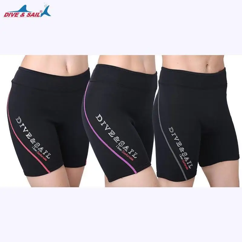 

DIVE&SAIL 1.5mm Neoprene Diving Shorts Men Women Wetsuit Winter Warm Swimming Trunks Beach Short Pants for Rowing Diving Surfing