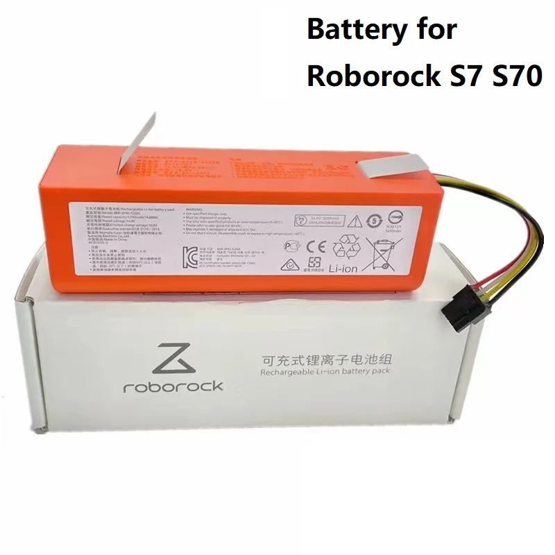 

Original 5200mAh Rechargeable Li-ion Battery for Roborock S7 S70 S75 Robot Vacuum Cleaner Battery Pack Capacity Power Supply