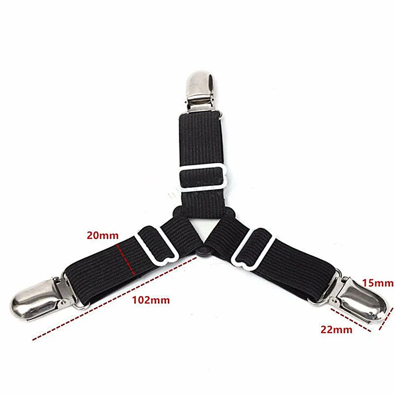 

2Pcs Adjustable Bed Sheet Clips Elastic Sheets Slip-Resistant Belt Mattress Blanket Fixing Straps High Quality