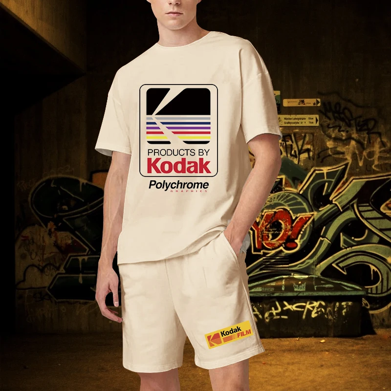 2023 Luxury Brand T Shirts Suits Men Sport Korean Style High Quality Outfit Sportwear Oversized Cotton 2 Piece Tops Shorts Sets