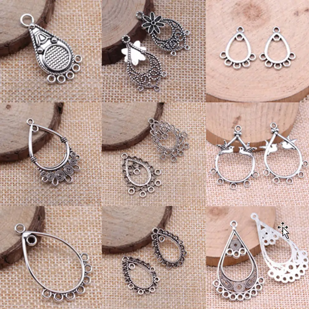 

Water Drop Earring Connector Charms For Jewelry Making DIY Pendants For Gift Bulk