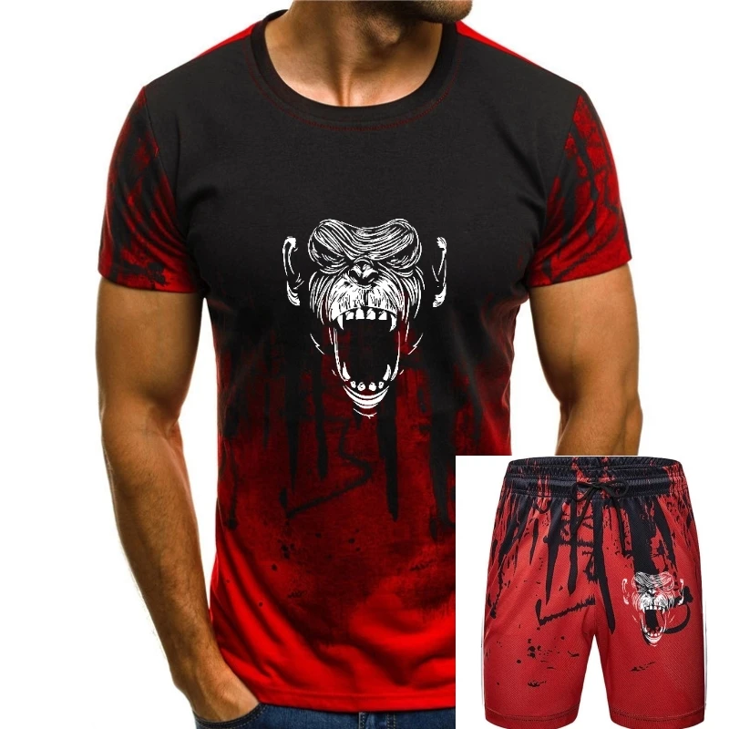 

COOLMIND 100% cotton summer cool monkey men Tshirt casual summer loose men t shirt male o-neck T-shirt tee shirts