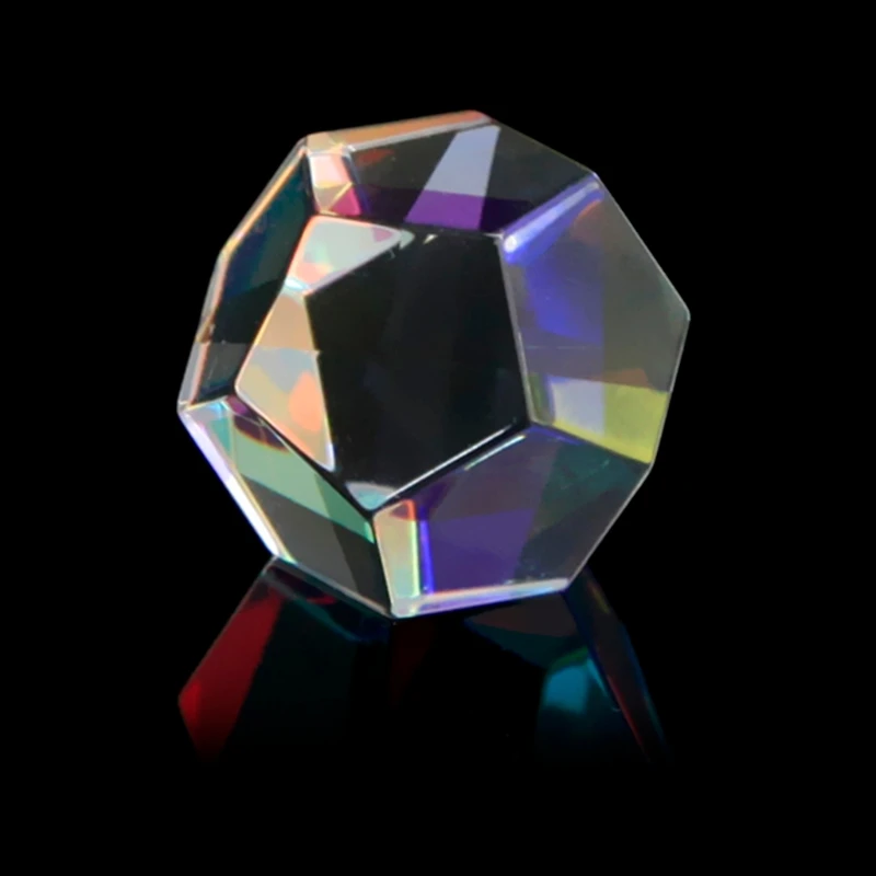 

Rainbow Optical Glass Prism 24MM Multi-faceted Bright Light Combine Physics Dropship